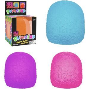 Nee Doh Gumdrop Textured Sensory Toy w/Super Solid Squish 2.25" Tall Pink
